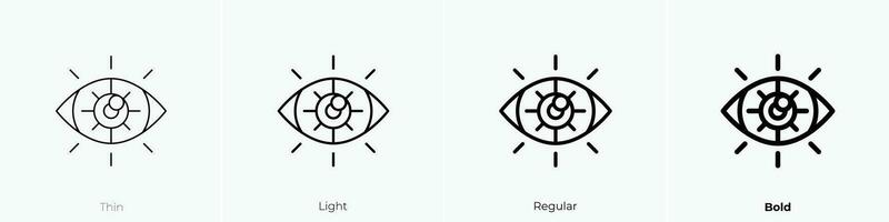 scan icon. Thin, Light, Regular And Bold style design isolated on white background vector