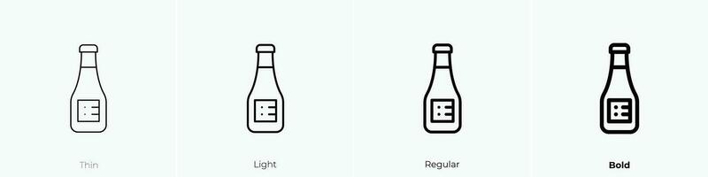 sauces icon. Thin, Light, Regular And Bold style design isolated on white background vector