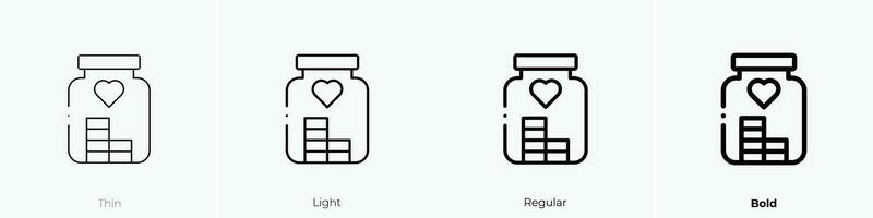 save money icon. Thin, Light, Regular And Bold style design isolated on white background vector