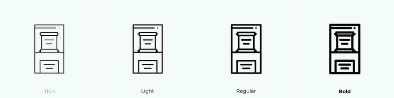 scroll icon. Thin, Light, Regular And Bold style design isolated on white background vector