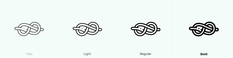 sea knot icon. Thin, Light, Regular And Bold style design isolated on white background vector