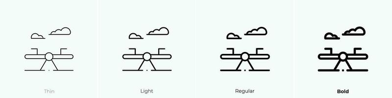 seesaw icon. Thin, Light, Regular And Bold style design isolated on white background vector