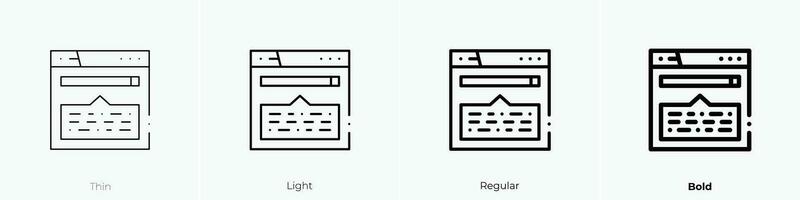 search engine optimization icon. Thin, Light, Regular And Bold style design isolated on white background vector