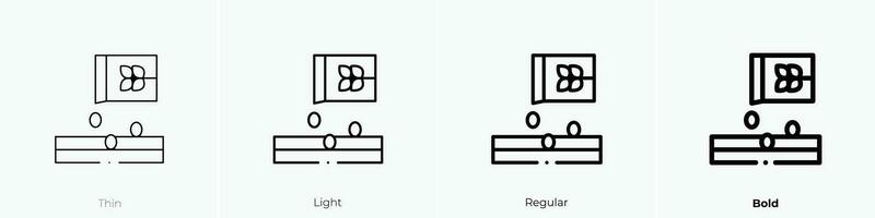 semillas icono. delgado, luz, regular y negrita estilo diseño aislado en blanco antecedentes vector