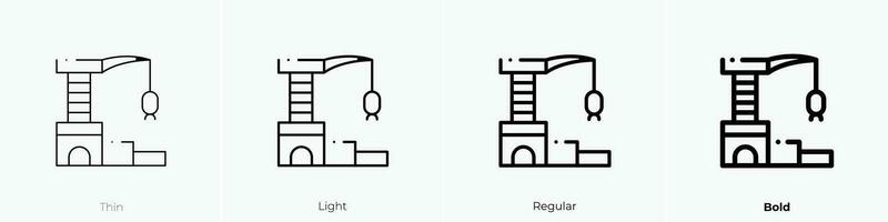 rascarse enviar icono. delgado, luz, regular y negrita estilo diseño aislado en blanco antecedentes vector