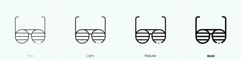 sombras icono. delgado, luz, regular y negrita estilo diseño aislado en blanco antecedentes vector