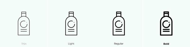 shampoo icon. Thin, Light, Regular And Bold style design isolated on white background vector