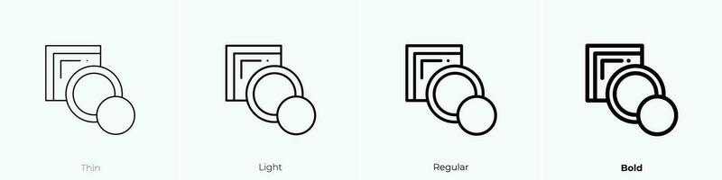 shapes icon. Thin, Light, Regular And Bold style design isolated on white background vector