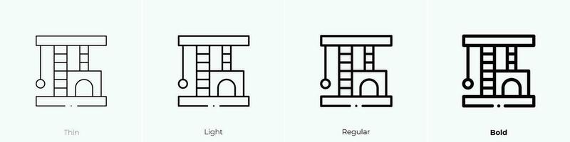 raspador icono. delgado, luz, regular y negrita estilo diseño aislado en blanco antecedentes vector