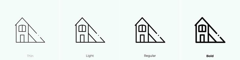 sombra icono. delgado, luz, regular y negrita estilo diseño aislado en blanco antecedentes vector