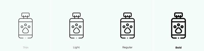 shampoo icon. Thin, Light, Regular And Bold style design isolated on white background vector