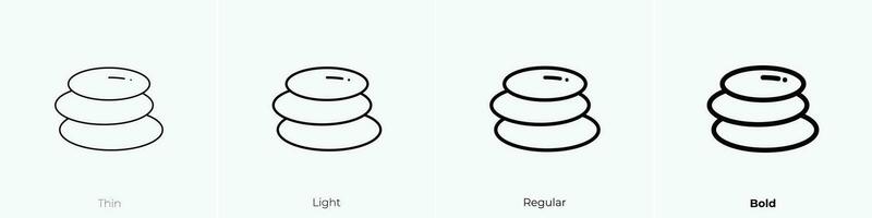 rock icon. Thin, Light, Regular And Bold style design isolated on white background vector