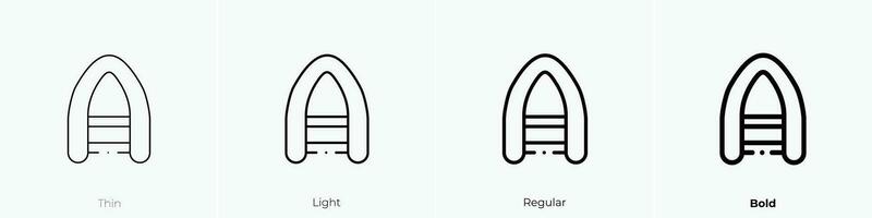 rubber icon. Thin, Light, Regular And Bold style design isolated on white background vector