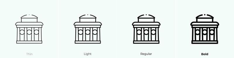 rotunda icon. Thin, Light, Regular And Bold style design isolated on white background vector