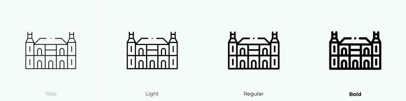 rijksmuseum icon. Thin, Light, Regular And Bold style design isolated on white background vector