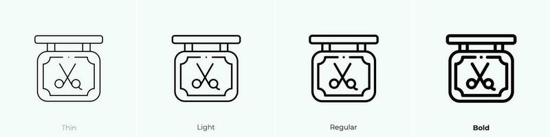 signaling icon. Thin, Light, Regular And Bold style design isolated on white background vector