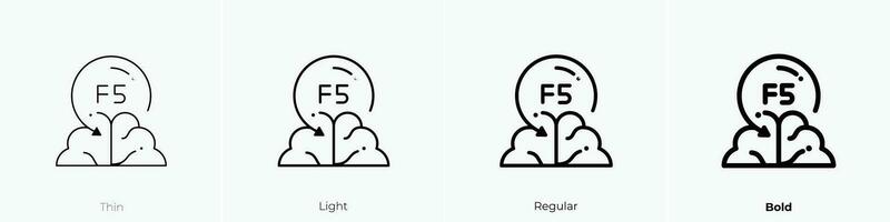 refresh icon. Thin, Light, Regular And Bold style design isolated on white background vector