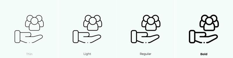relationship icon. Thin, Light, Regular And Bold style design isolated on white background vector