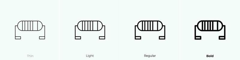 resistor icono. delgado, luz, regular y negrita estilo diseño aislado en blanco antecedentes vector