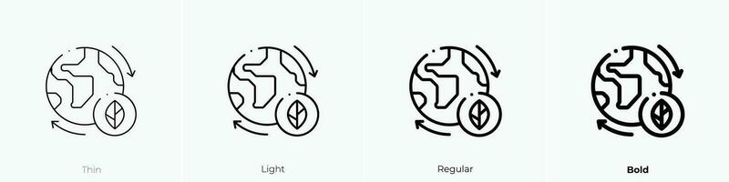 replant icon. Thin, Light, Regular And Bold style design isolated on white background vector