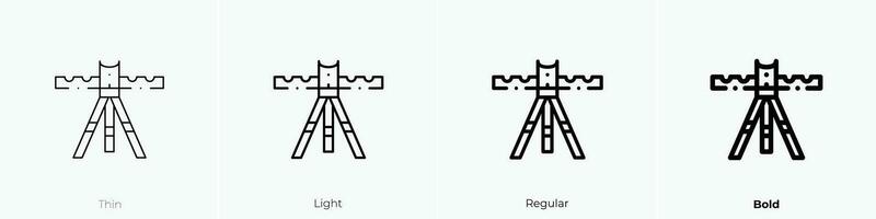 varilla icono. delgado, luz, regular y negrita estilo diseño aislado en blanco antecedentes vector