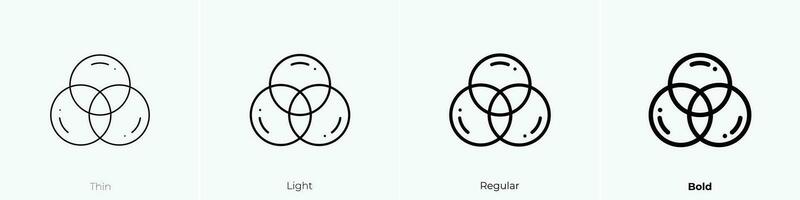 rgb icon. Thin, Light, Regular And Bold style design isolated on white background vector