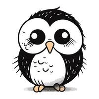cute owl on white background. vector illustration. eps10