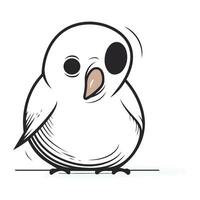 Vector illustration of a cute owl on a white background. Vector illustration.