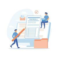 Payroll Administrative. Suitable for web landing page, ui, mobile app, editorial design, flat vector modern illustration