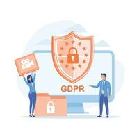 General Privacy Regulation For Protection Of Personal Data, flat vector modern illustration