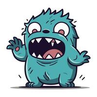 Cartoon monster vector illustration. Cute monster character. Funny monster.