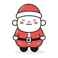 Papa Noel claus personaje. alegre Navidad y contento nuevo año vector ilustración.