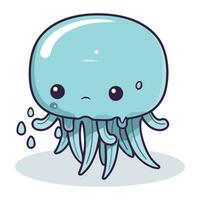 cute jellyfish cartoon character vector illustration design. eps10