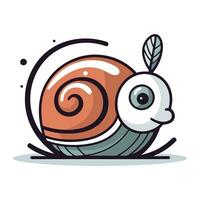 Snail cartoon icon. Animal cute and creature theme. Colorful design. Vector illustration