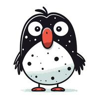 Cute penguin cartoon vector illustration. Isolated on white background.