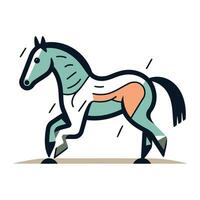 Horse icon isolated on white background. Vector illustration in flat style.
