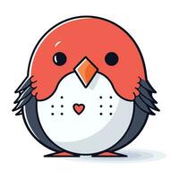 Cute cartoon penguin. Vector illustration of a cute penguin.