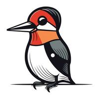 Vector image of a woodpecker on a white background. EPS 10