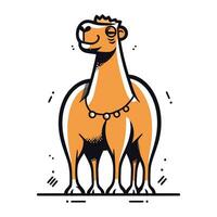 Camel. Vector illustration. Isolated on a white background.