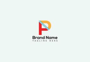 Abstract P letter modern initial lettermarks logo design vector