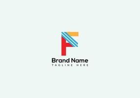 Abstract F letter modern initial lettermarks logo design vector