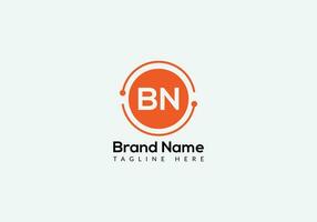 Abstract BN letter modern initial lettermarks logo design vector