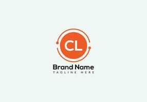 Abstract CL letter modern initial lettermarks logo design vector