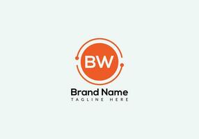 Abstract BW letter modern initial lettermarks logo design vector