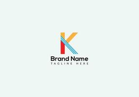 Abstract K letter modern initial lettermarks logo design vector