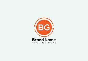 Abstract BG letter modern initial lettermarks logo design vector
