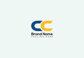 Abstract CC letter modern initial lettermarks logo design vector