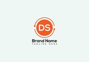 Abstract DS letter modern initial lettermarks logo design vector