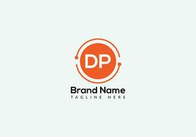 Abstract DP letter modern initial lettermarks logo design vector