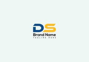 Abstract DS letter modern initial lettermarks logo design vector